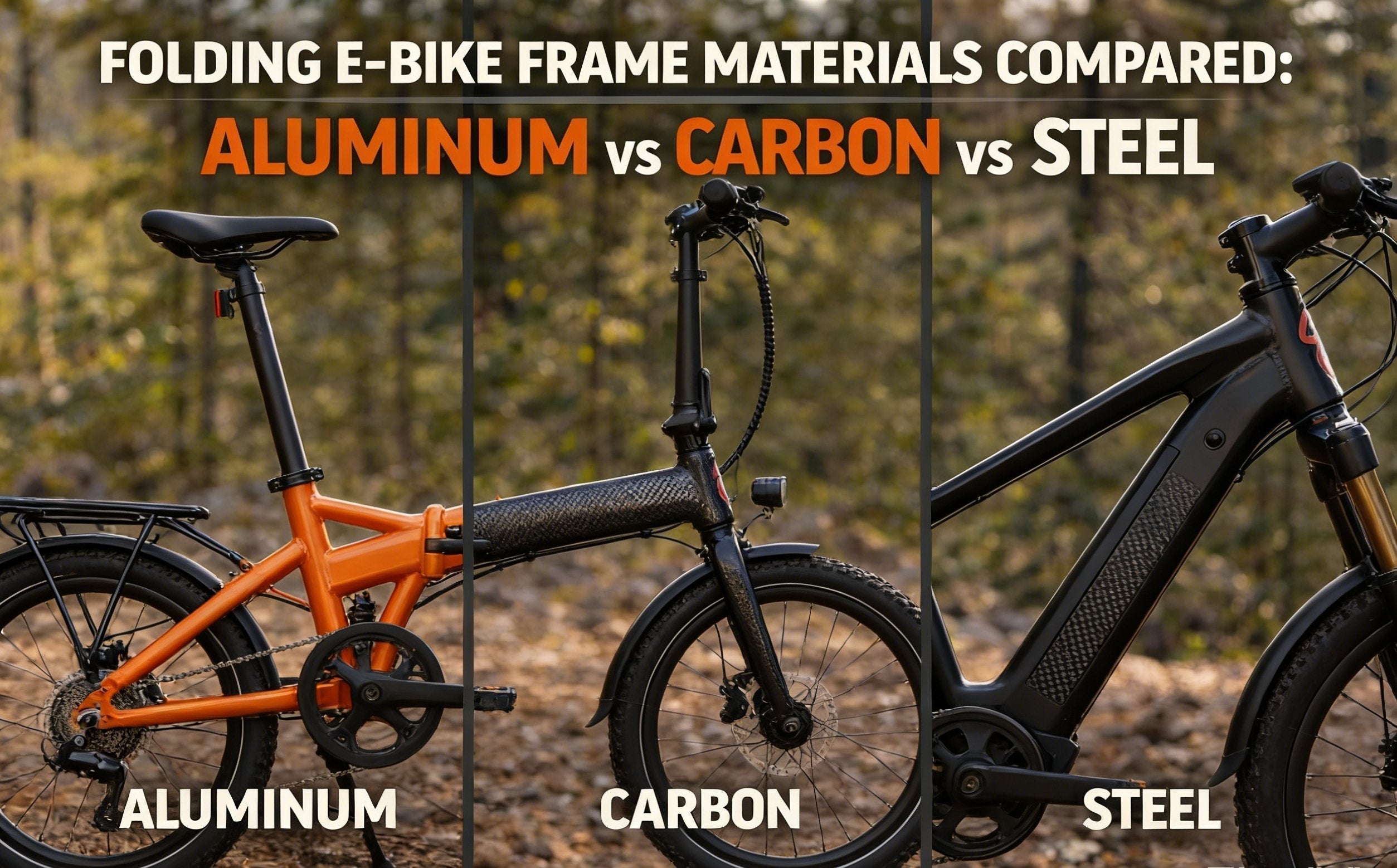 Folding Electric Bike Frame Materials Compared: Aluminum vs Carbon vs Steel