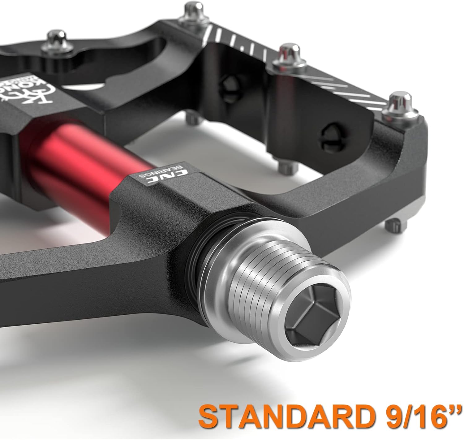 Mountain Bike Pedals 9 16 Inch Platform Lightweight Non Slip MTB Pedals 3 Sealed Bearings